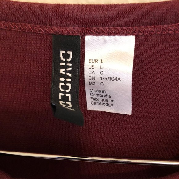 H&M Burgundy Cut Out Blouse - Picture 3 of 4